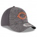 Men's Chicago Bears New Era Heathered Gray/Graphite Shadowed Team 39THIRTY Flex Hat 2406221
